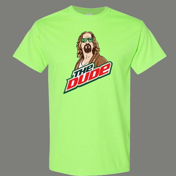 THE DUDE SODA LOGO OLDSKOOL PARODY QUALITY SHIRT - Picture 1 of 2